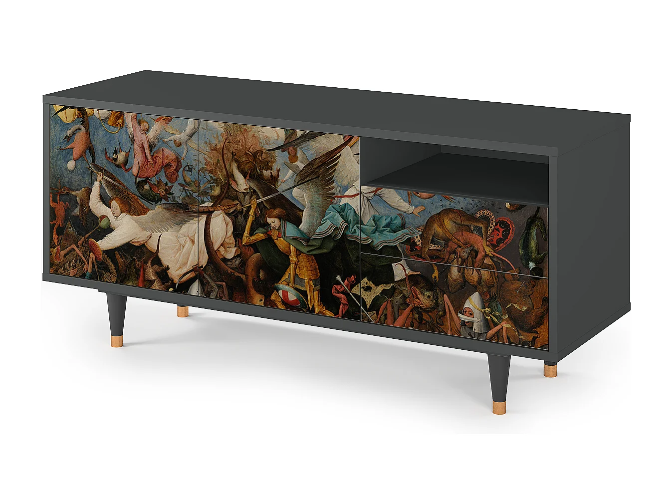 TV-meubel - 125х56х41 cm - T7 - The Fall, Antraciet