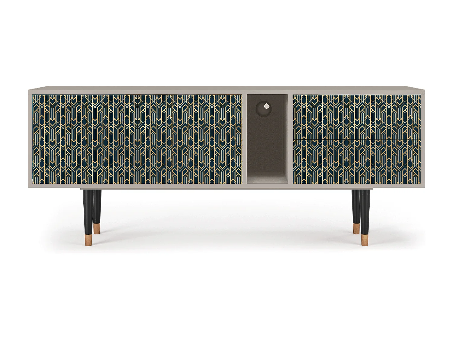 Szafka RTV - 170х69х48 cm - T1 - Golden Empire, Piaskowy