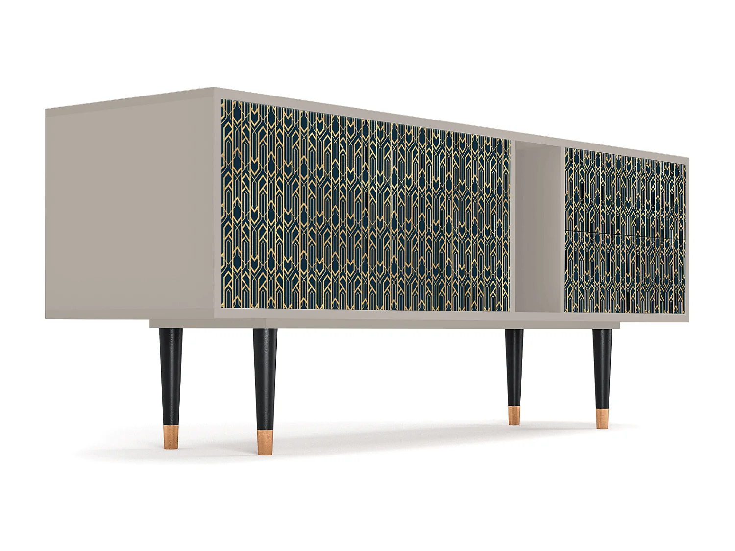 Szafka RTV - 170х69х48 cm - T1 - Golden Empire, Piaskowy