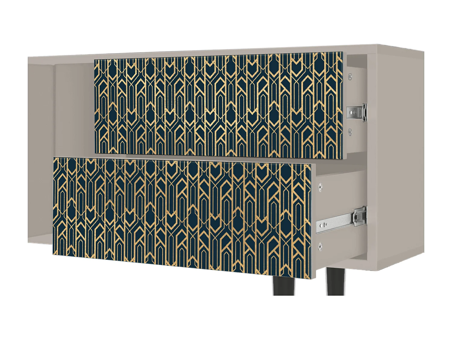 Szafka RTV - 170х69х48 cm - T1 - Golden Empire, Piaskowy