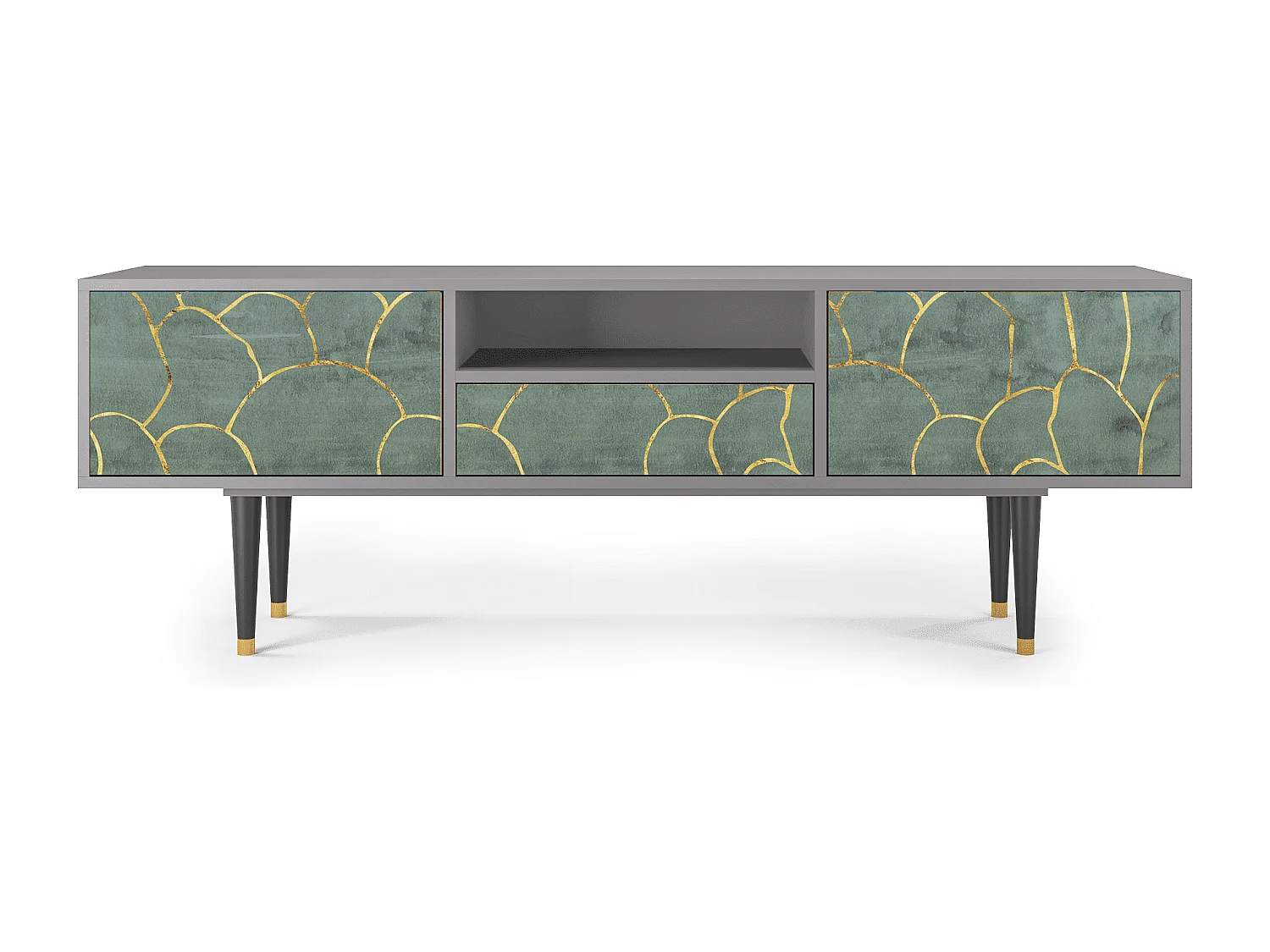 TV-meubel - 170х59х41 cm - T6 - Magnificent Water Lily, Grijs