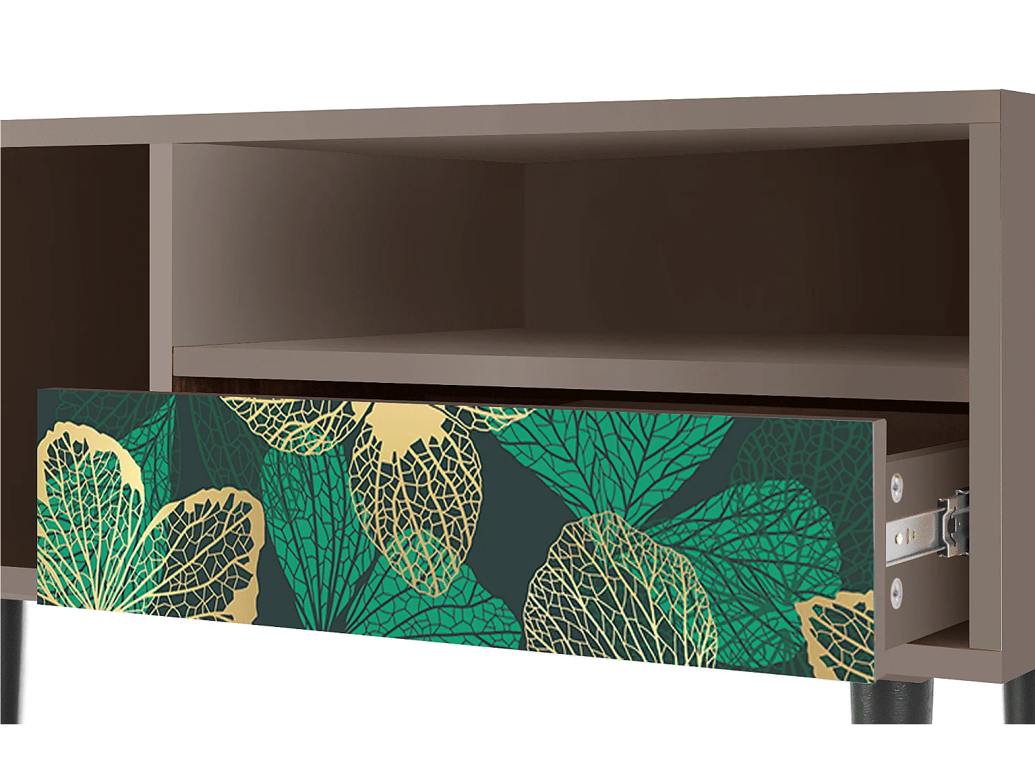 Meuble TV - 115х59х48 cm - T3 - Green Flower, Latte