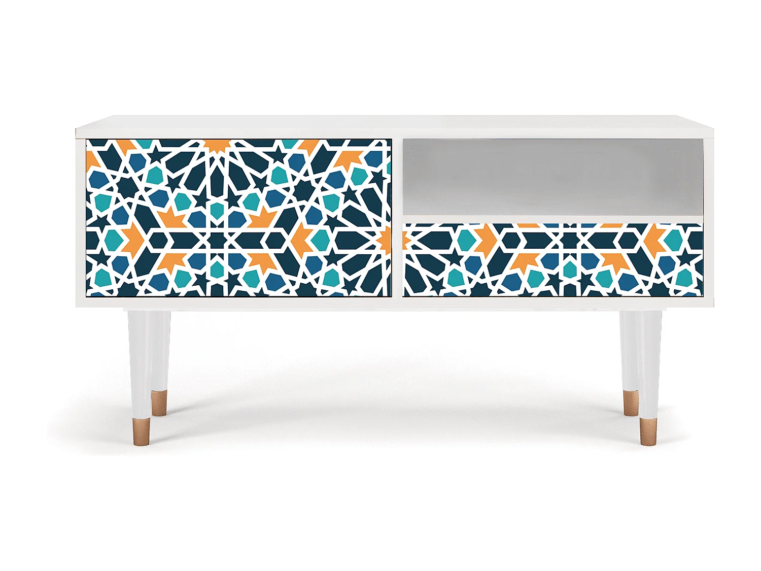 Meuble TV - 115х59х48 cm - T3 - Kaleidoscope, Blanc