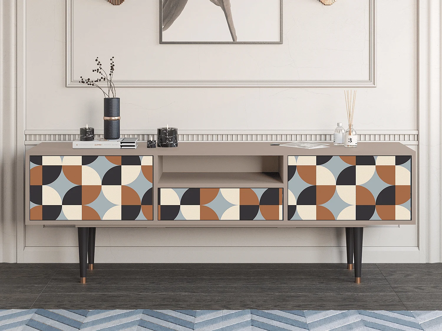 Meuble TV - 170х59х41 cm - T6 - Brown Sensation, Latte