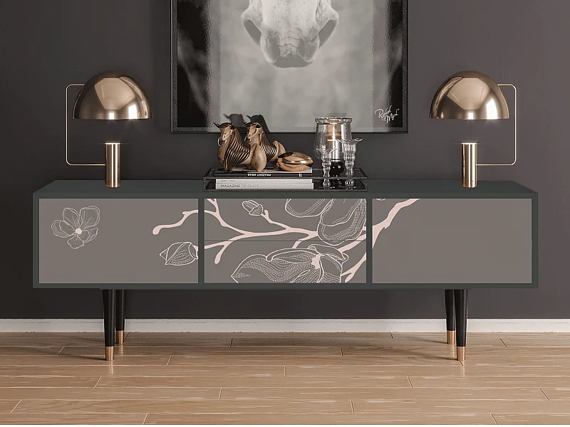 Meuble TV - 170х59х48 cm - T4 - Cherry Blossom, Anthracite