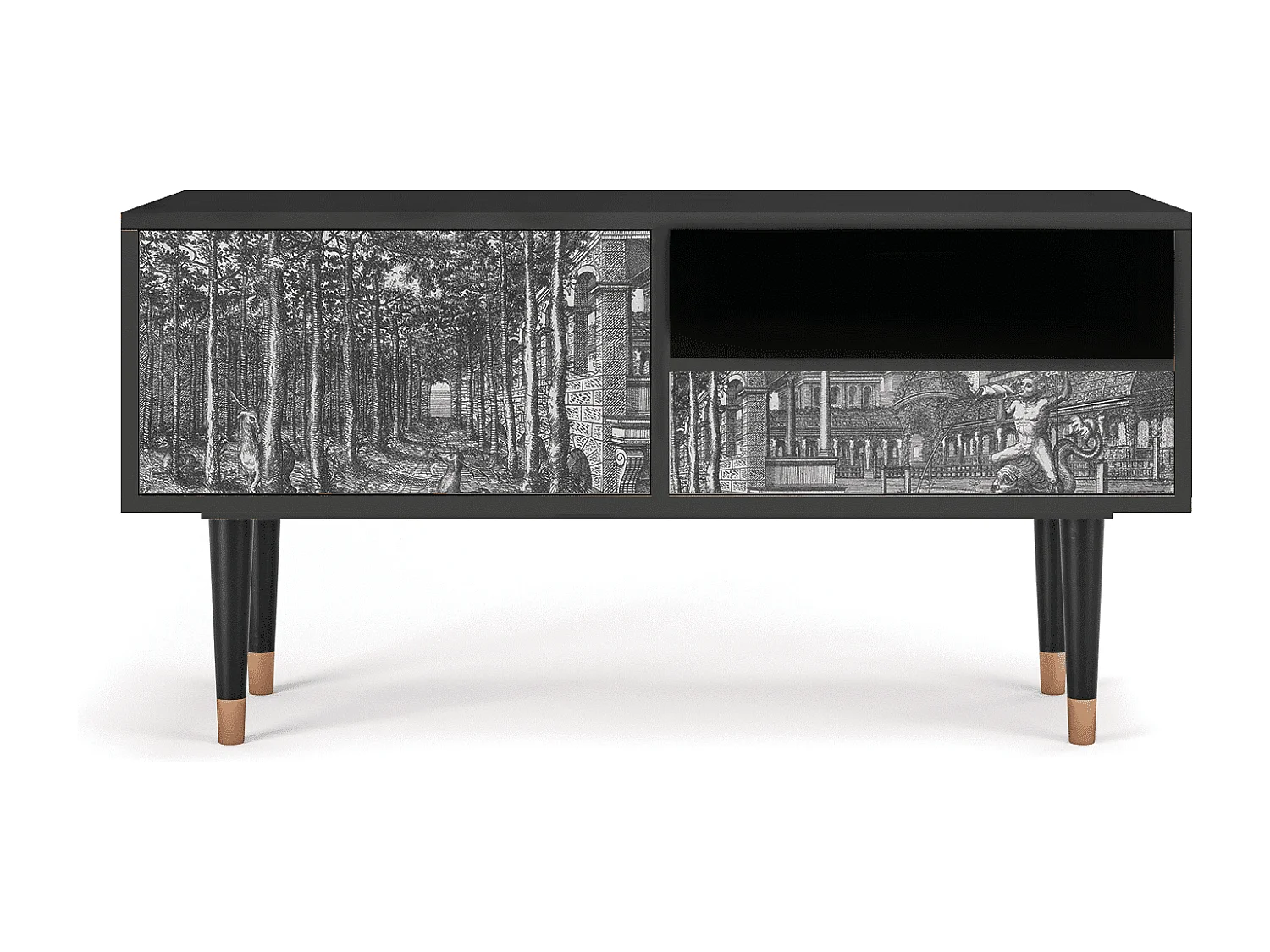 Meuble TV - 115х59х48 cm - T3 - View of the Piazza, Anthracite