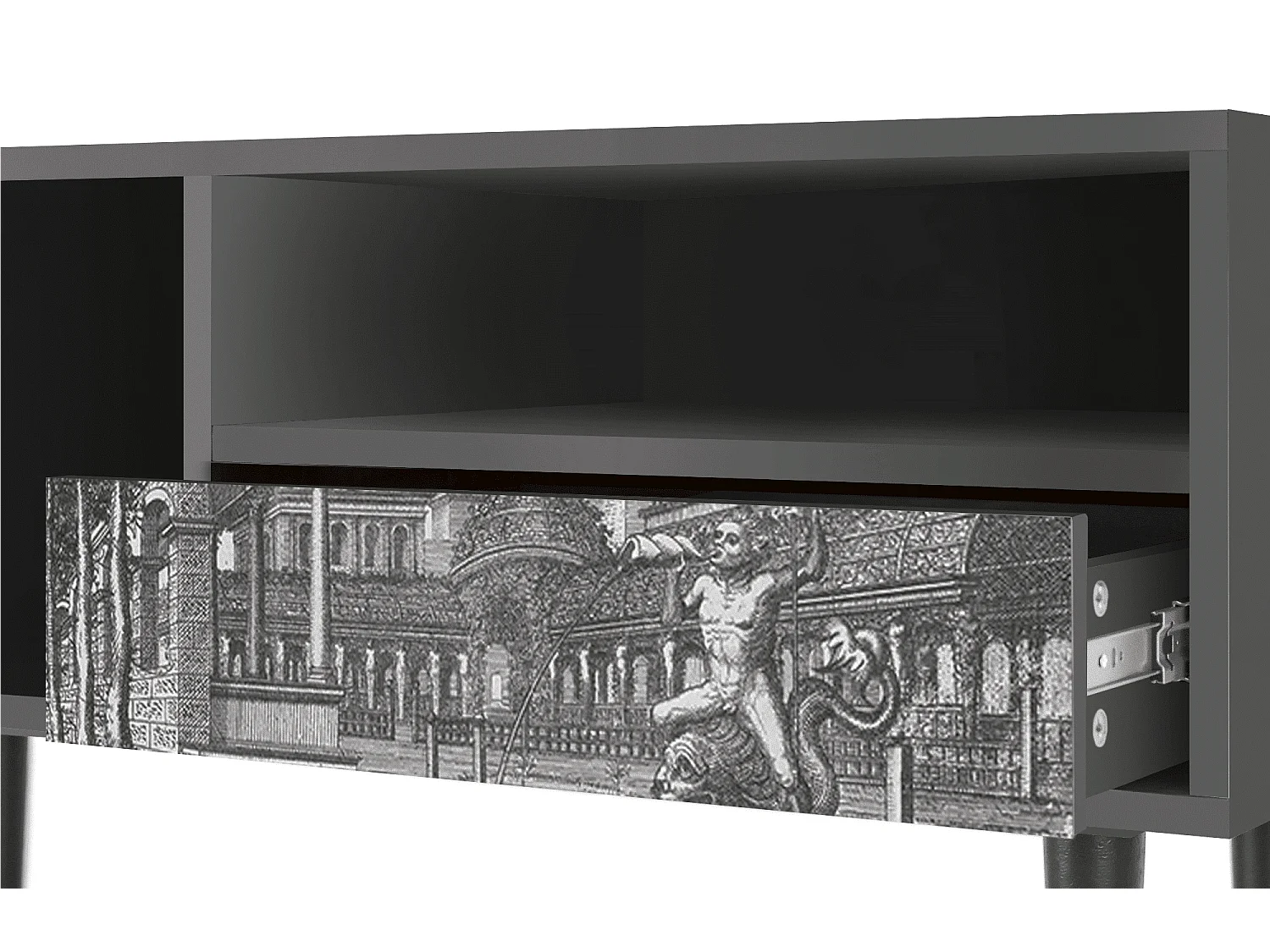 TV-Möbel - 115х59х48 cm - T3 - View of the Piazza, Anthrazit