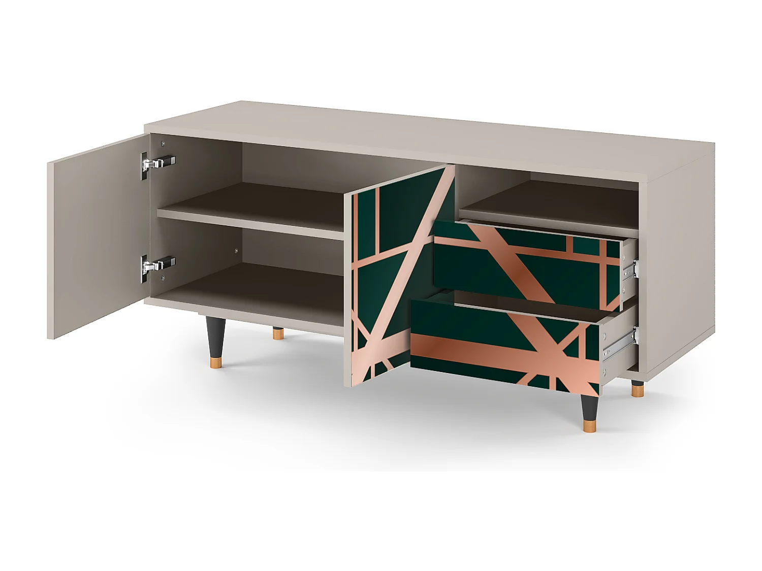 Meuble TV - 125х56х41 cm - T7 - Emerald Gatsby, Sable