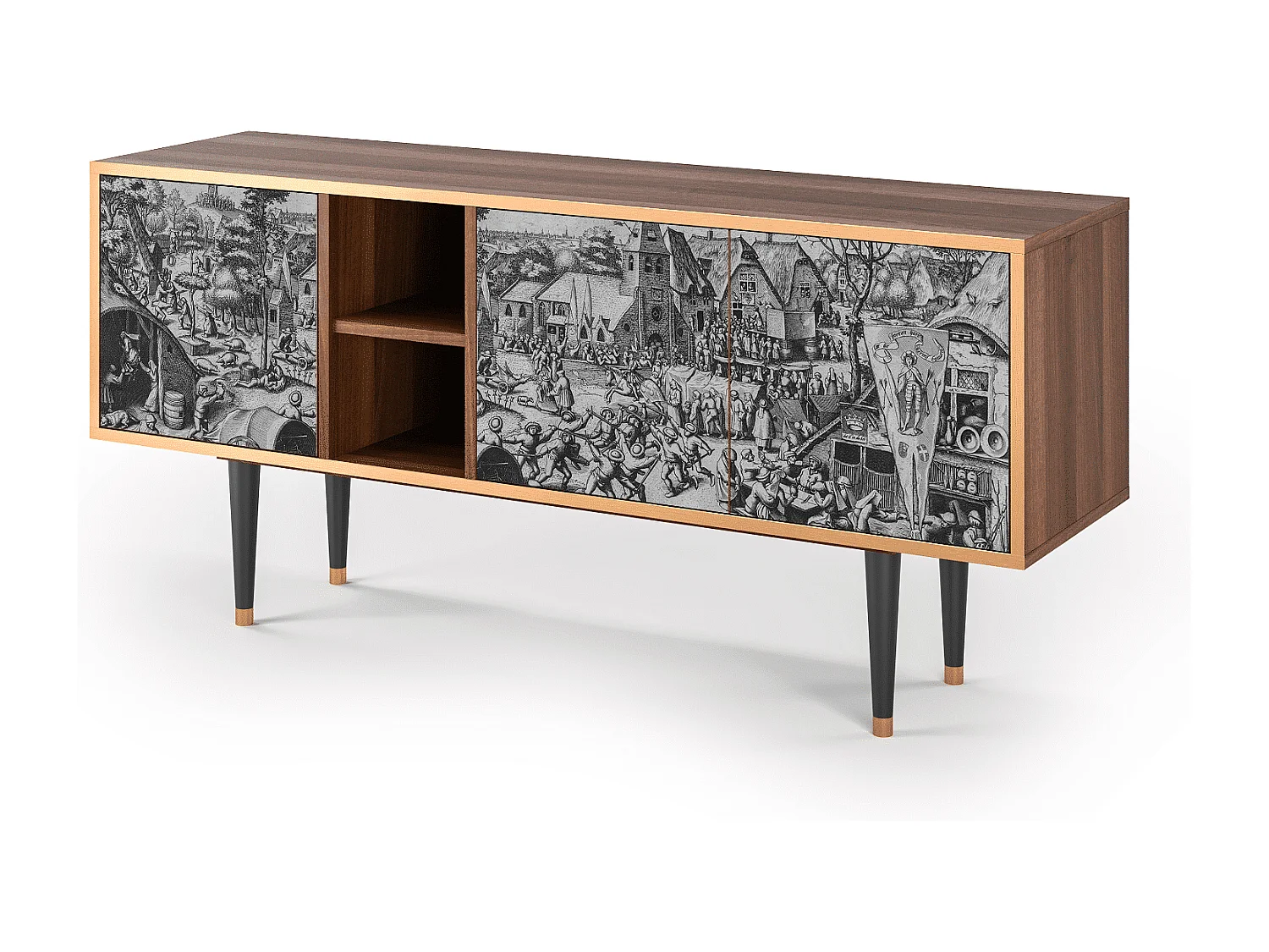 TV-Möbel - 150х69х41 cm - T5 - The Festival of Saint, Walnuss