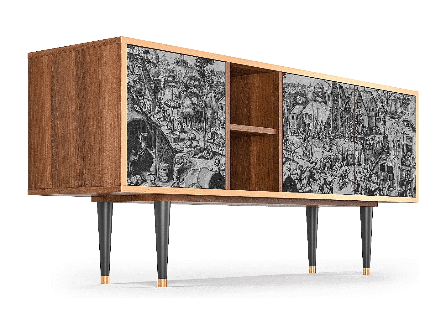 TV-Möbel - 150х69х41 cm - T5 - The Festival of Saint, Walnuss