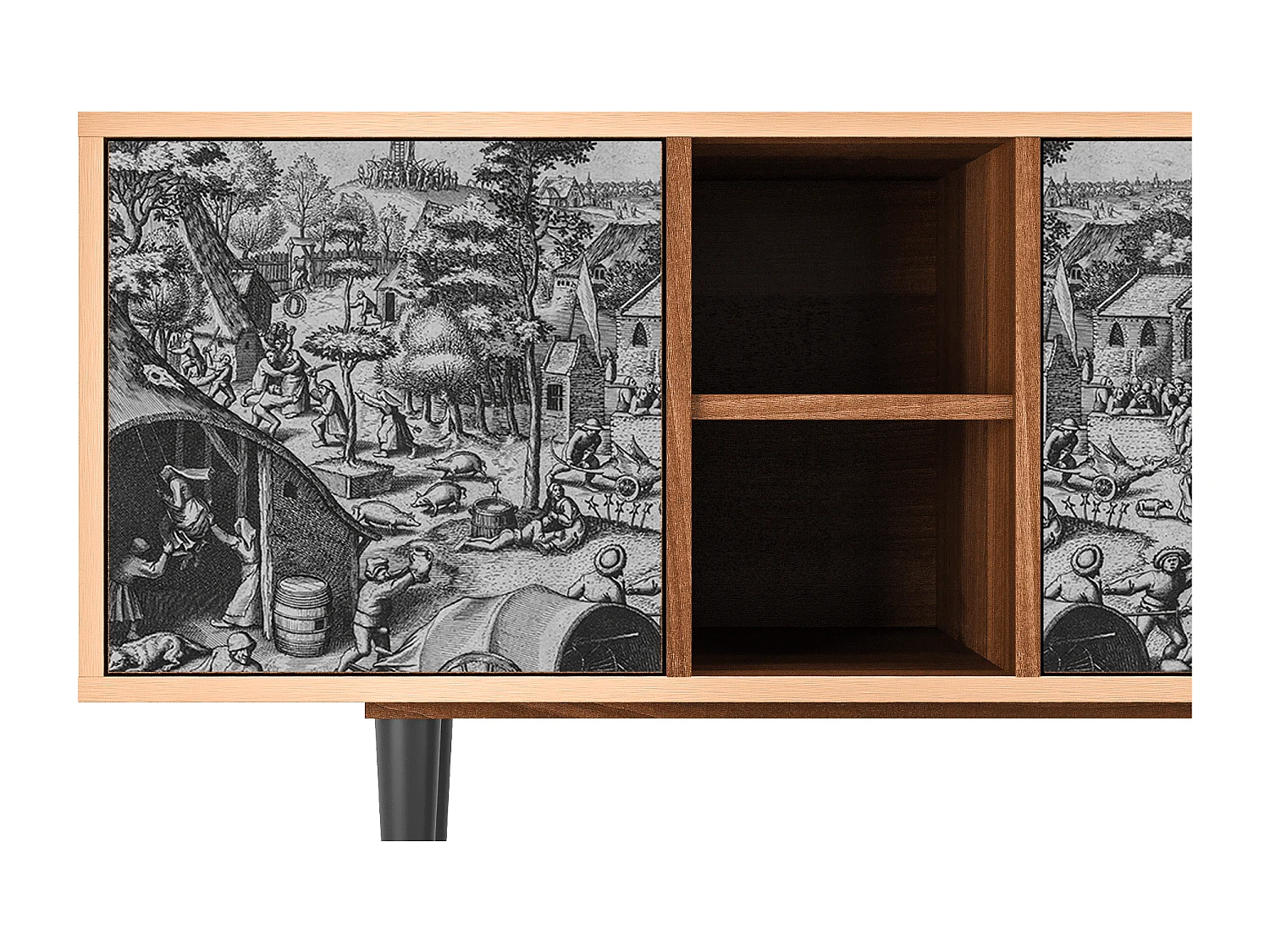 TV-Möbel - 150х69х41 cm - T5 - The Festival of Saint, Walnuss