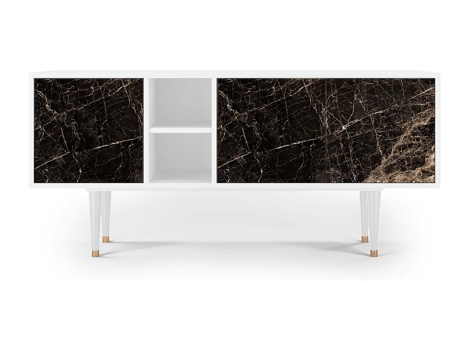 Szafka RTV - 150х69х41 cm - T5 - Night Abyss, Biały