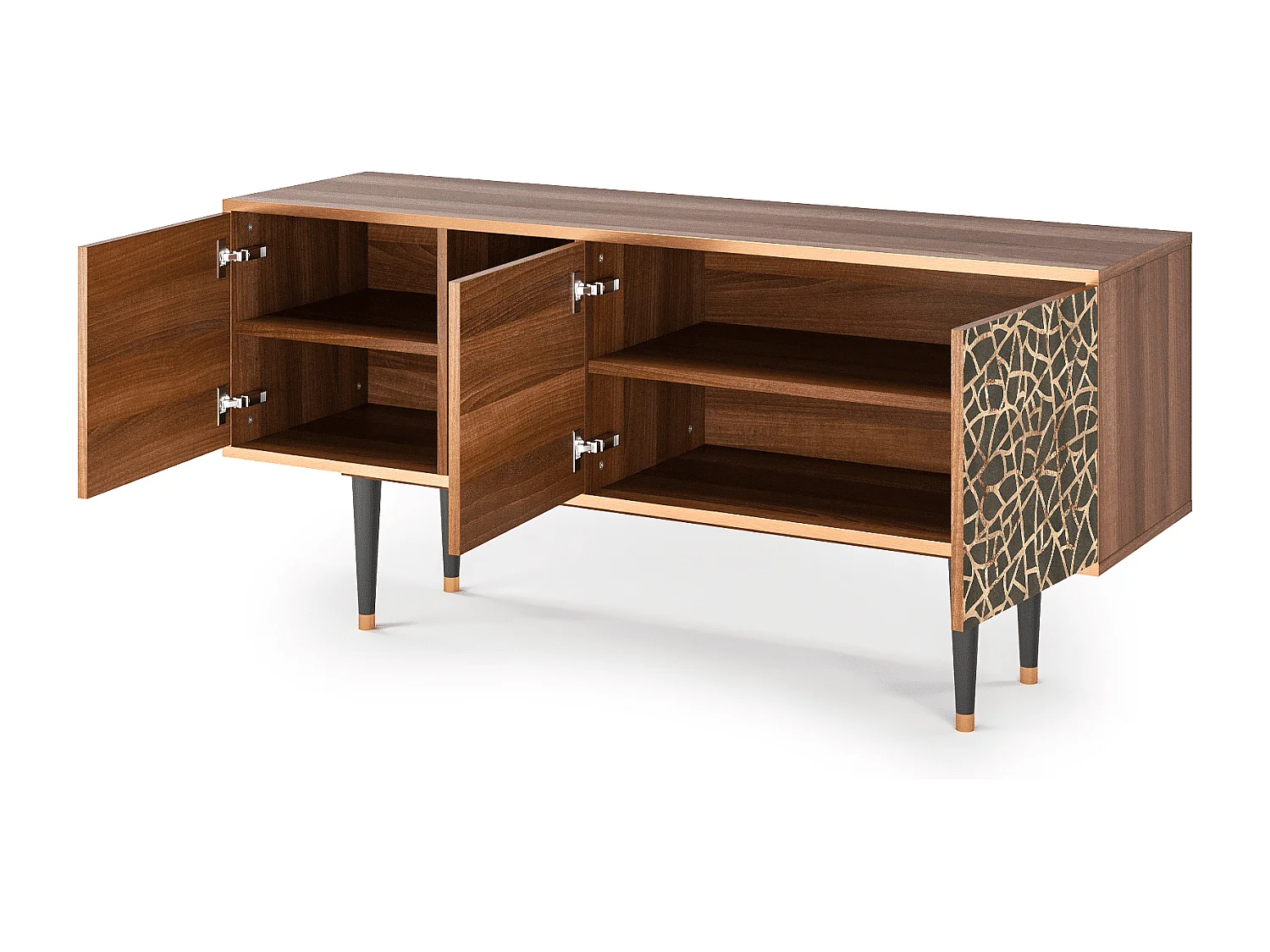 Meuble TV - 150х69х41 cm - T5 - Enlarged Leaf, Noyer