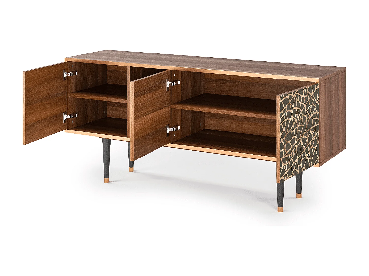 Mueble de TV - 150х69х41 cm - T5 - Enlarged Leaf, Nogal