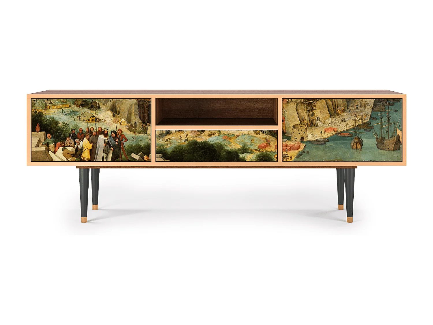 Szafka RTV - 170х59х41 cm - T6 - Elder The Tower, Orzech