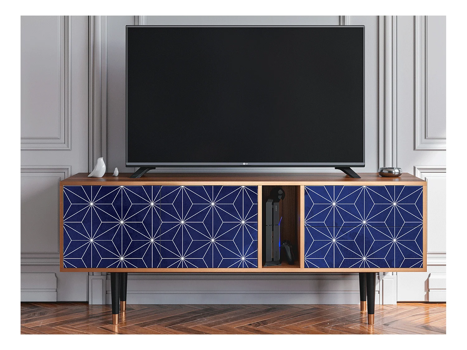 Meuble TV - 170х69х48 cm - T1 - Milky Way, Noyer