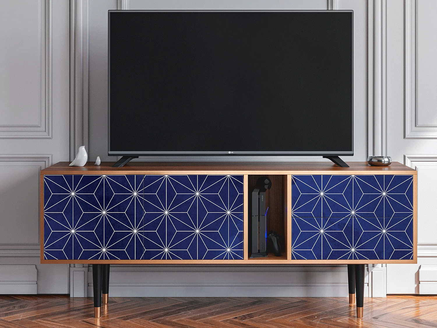 Meuble TV - 170х69х48 cm - T1 - Milky Way, Noyer