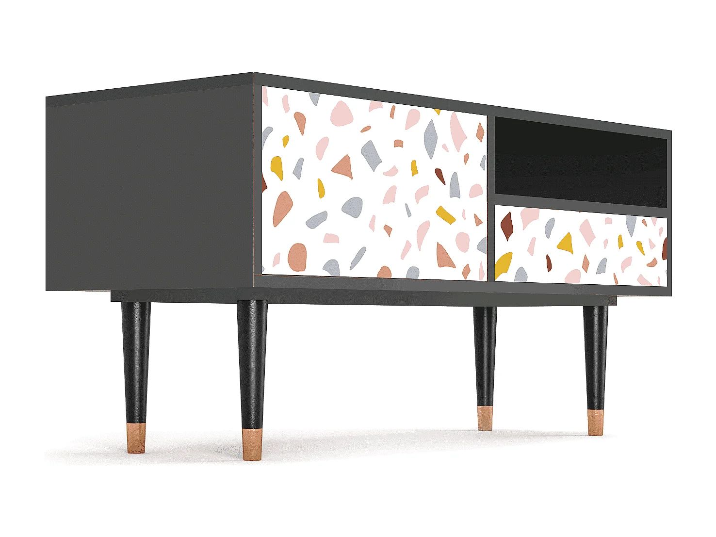 Meuble TV - 115х59х48 cm - T3 - Marmelade Cheese, Anthracite