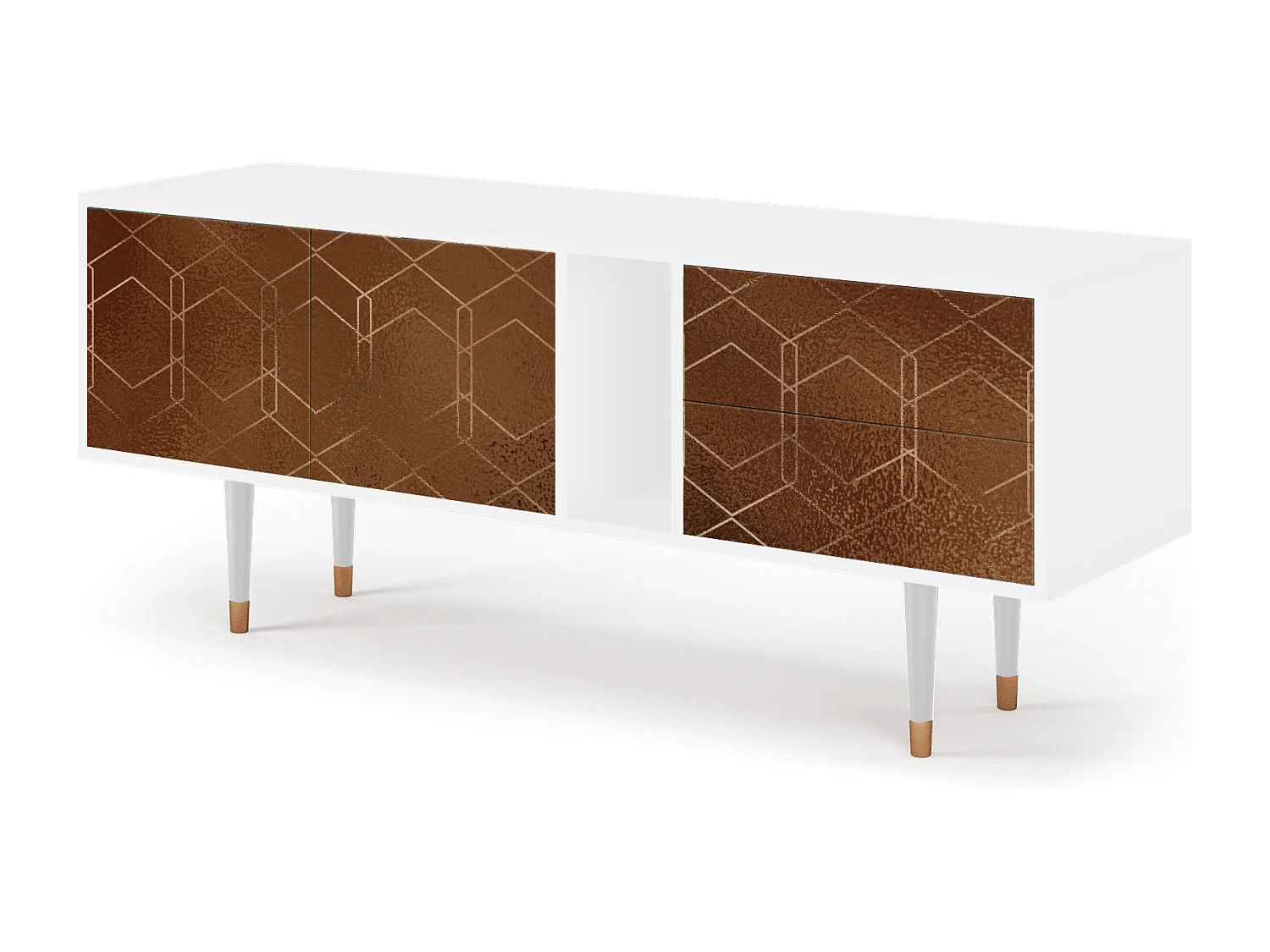 Mobile TV - 170х69х48 cm - T1 - Chocolate Bar, Bianco