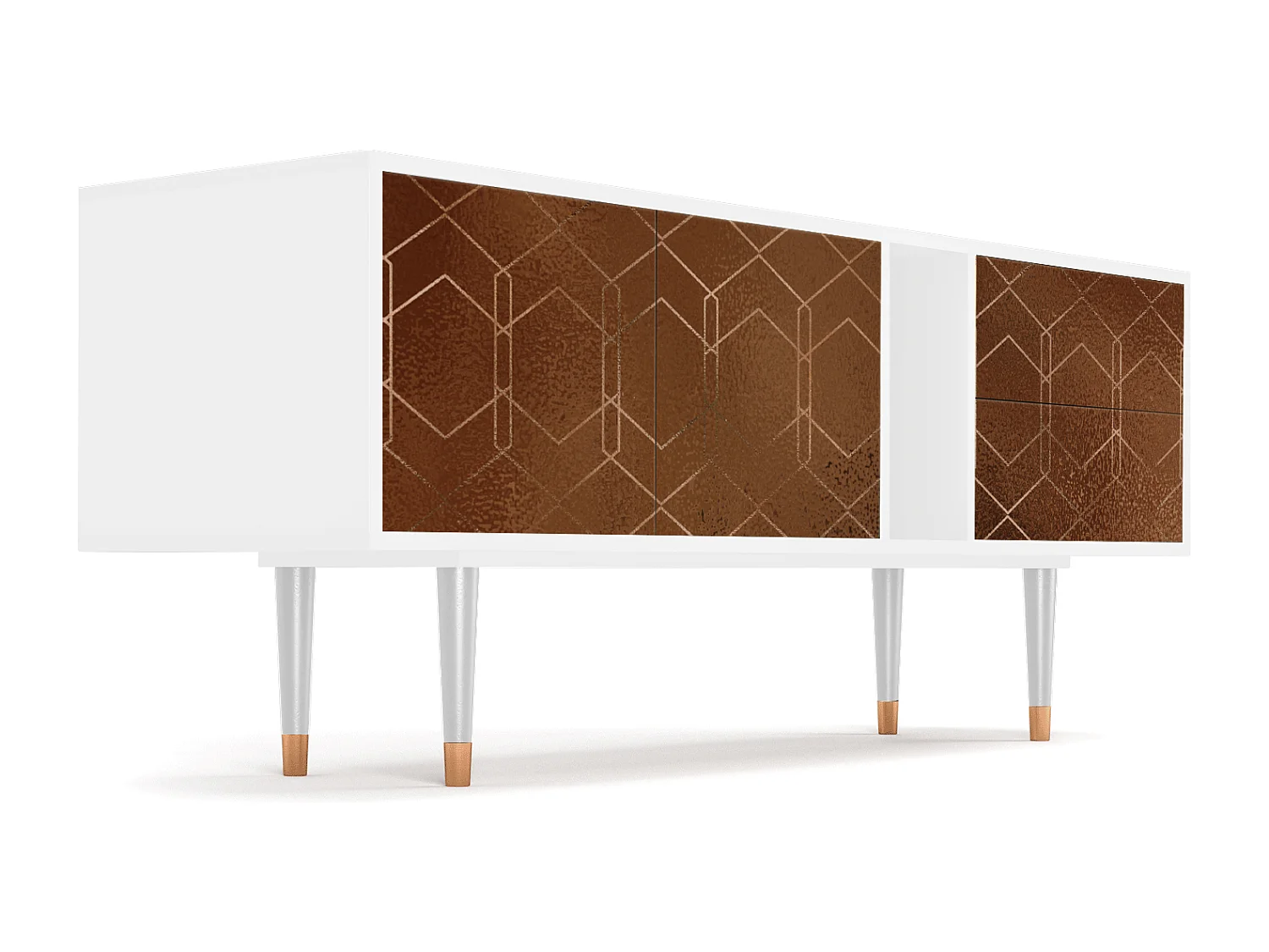 Mobile TV - 170х69х48 cm - T1 - Chocolate Bar, Bianco