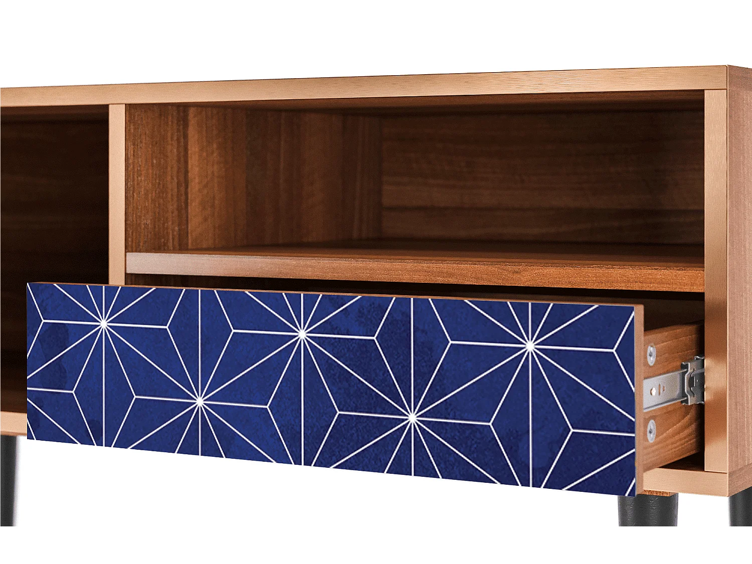 Meuble TV - 115х59х48 cm - T3 - Milky Way, Noyer