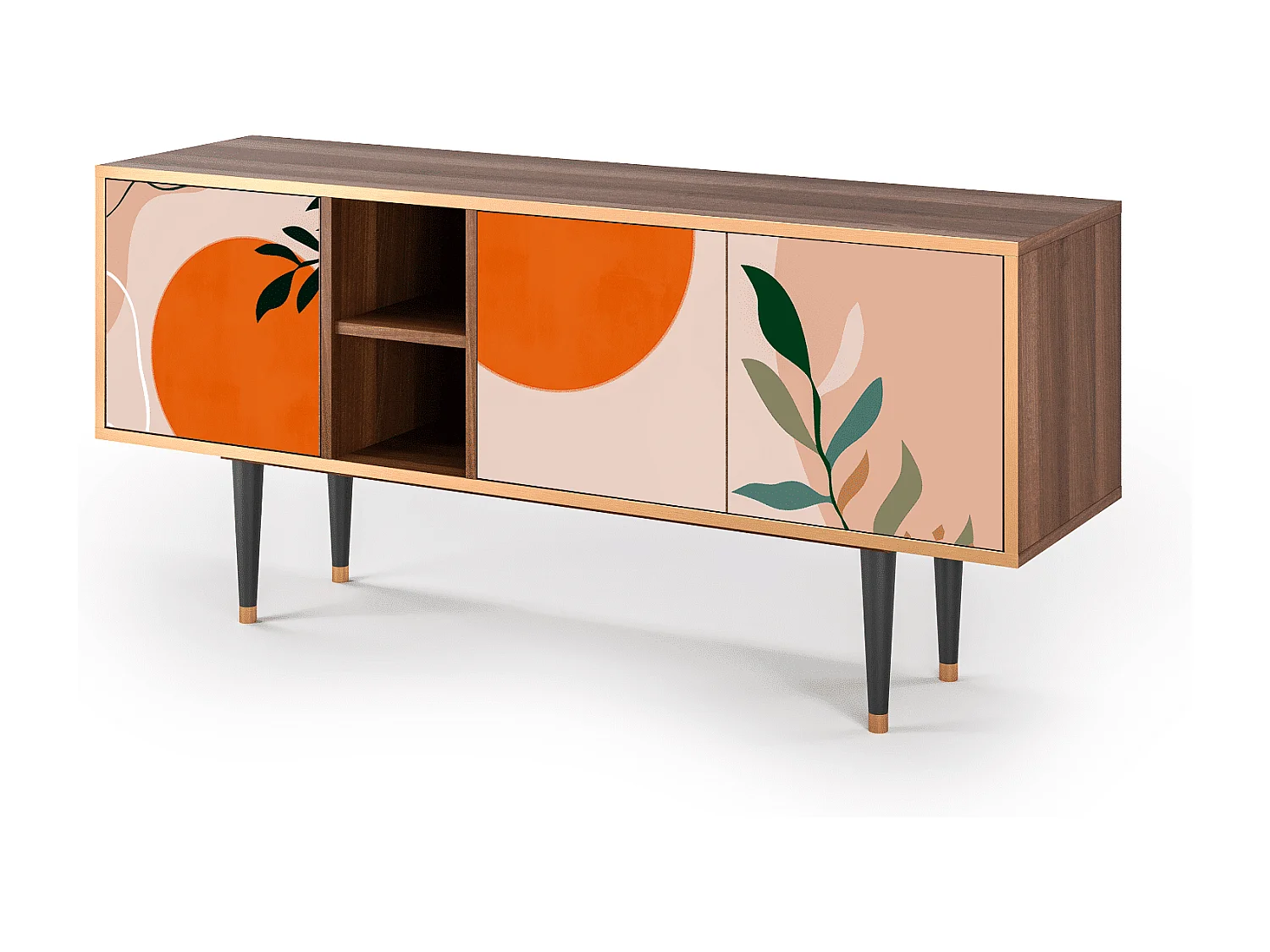 Mueble de TV - 150х69х41 cm - T5 - Artwork, Nogal