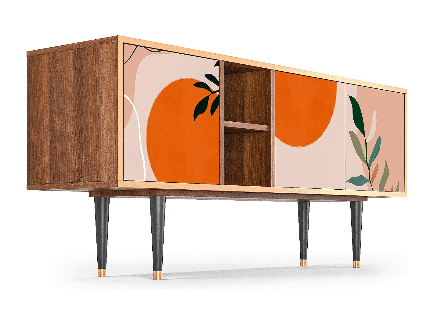 Mueble de TV - 150х69х41 cm - T5 - Artwork, Nogal