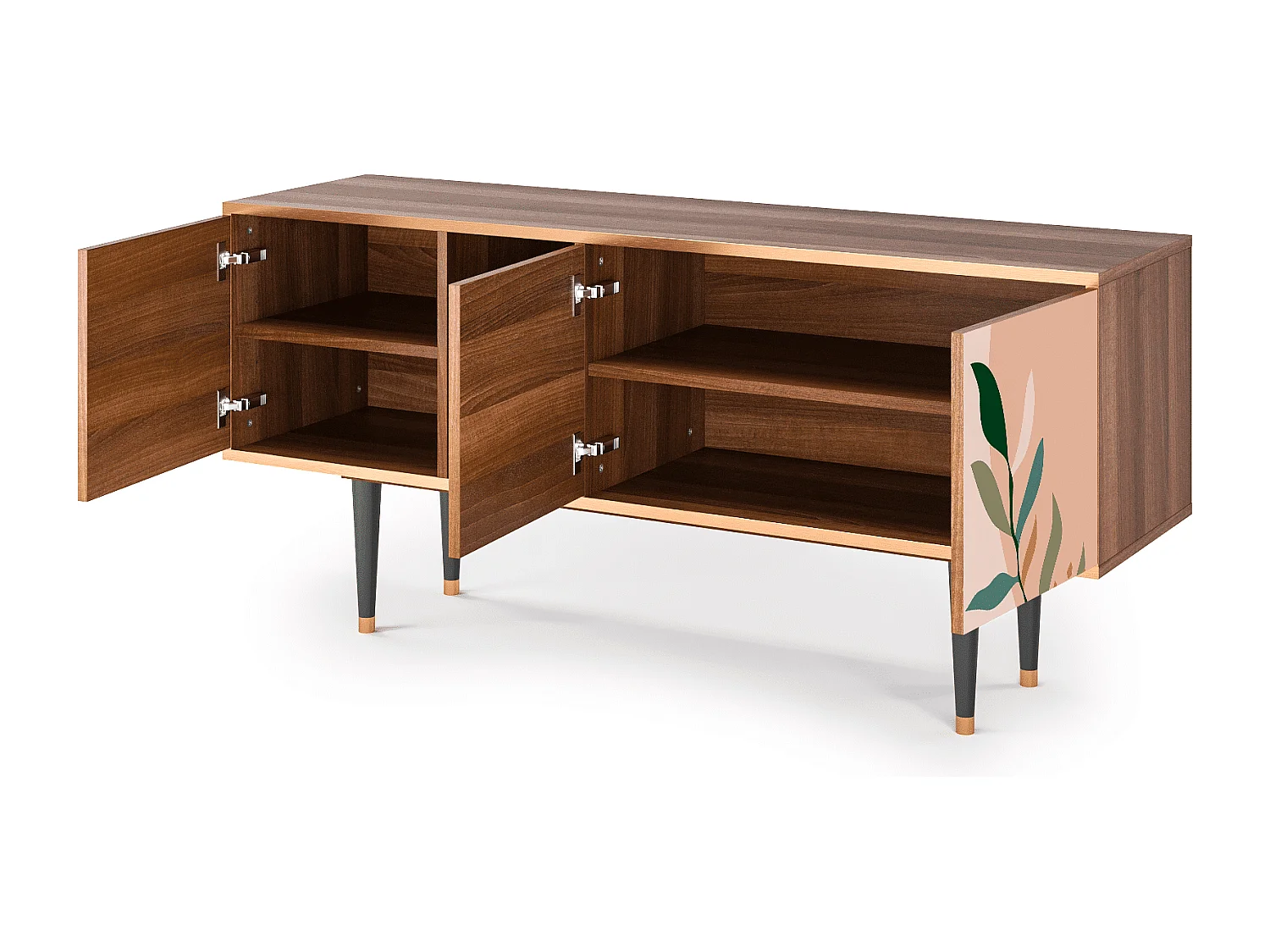 Mueble de TV - 150х69х41 cm - T5 - Artwork, Nogal