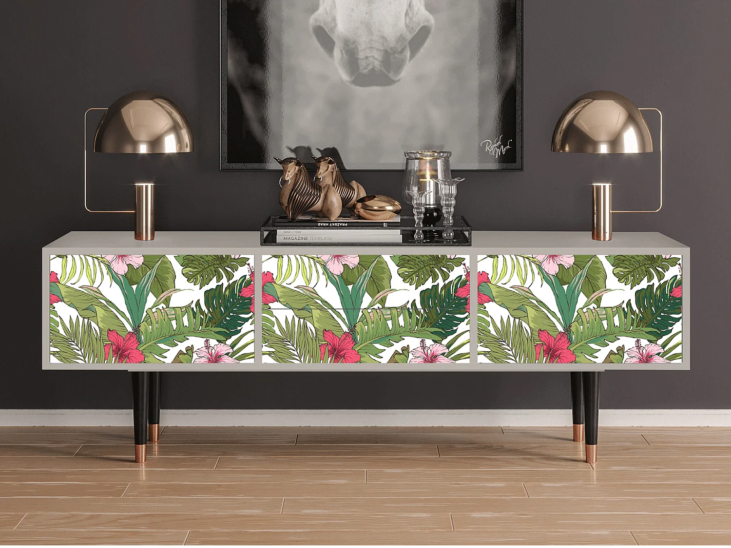 Meuble TV - 170х59х48 cm - T4 - Verdant Tropics, Sable
