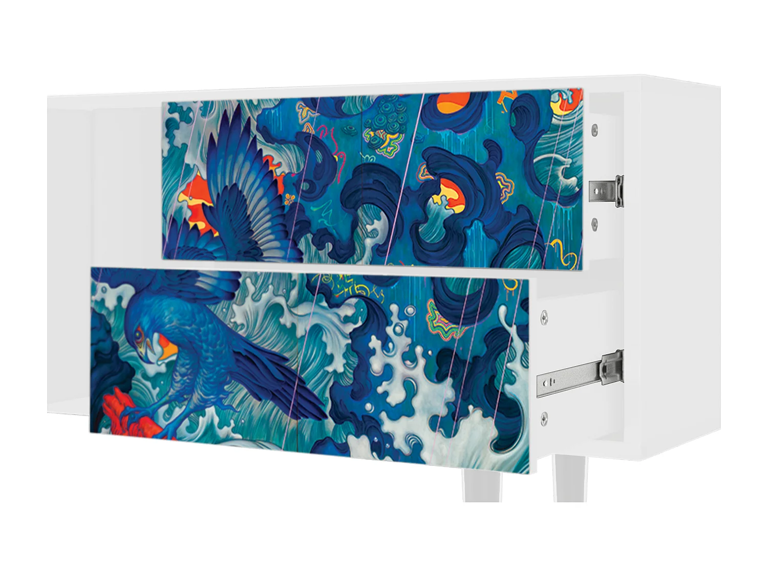 TV-meubel - 170х69х48 cm - T1 - The Girl - James Jean, Wit