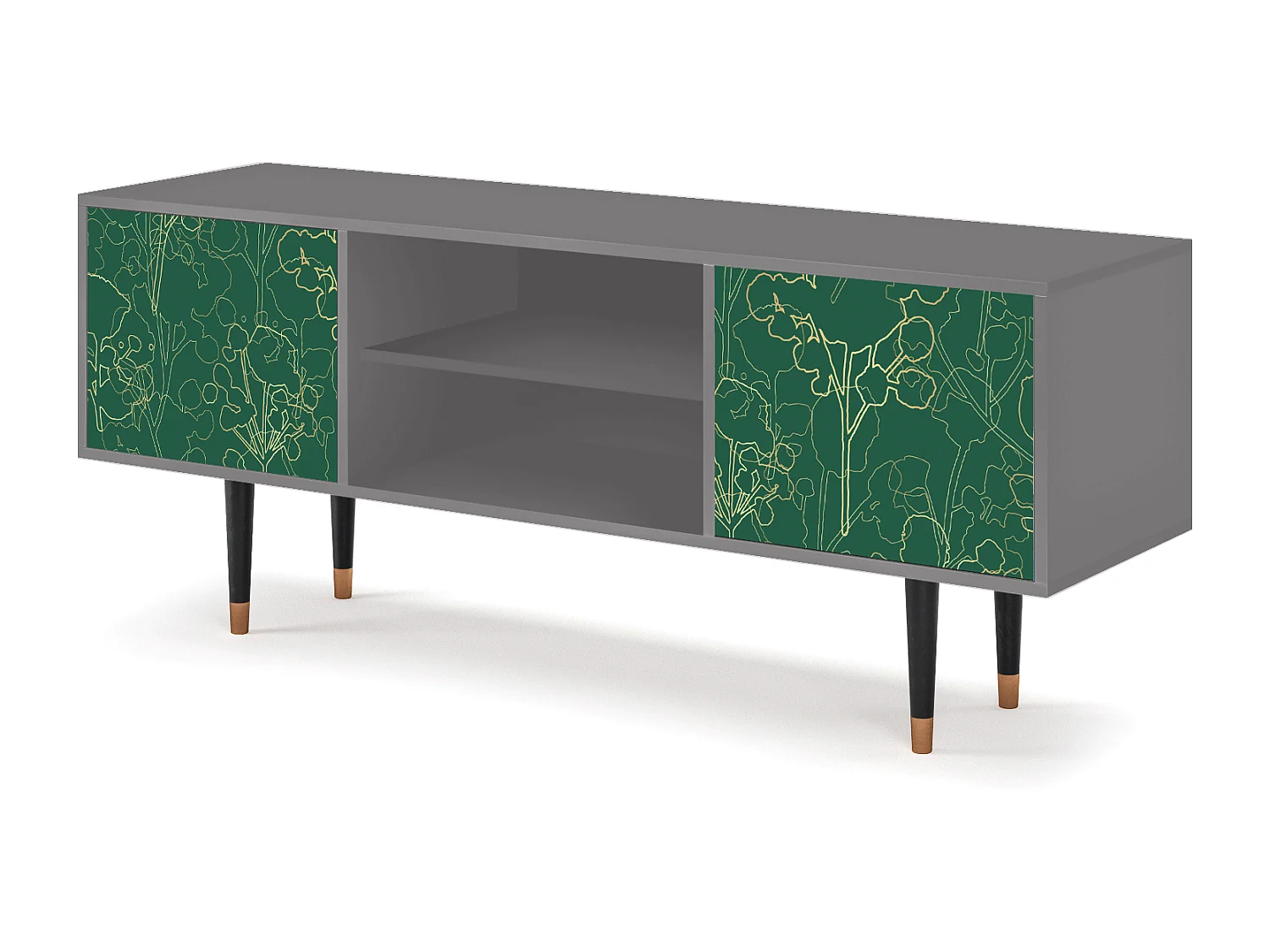 Mueble de TV - 170х69х48 cm - T2 - Emerald Forest, Cinza
