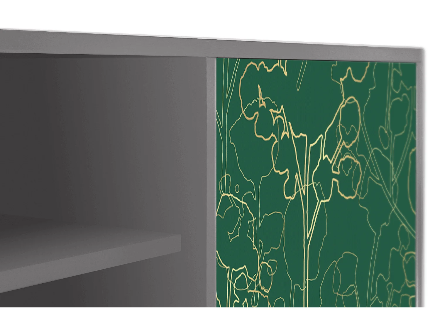 Mueble de TV - 170х69х48 cm - T2 - Emerald Forest, Cinza