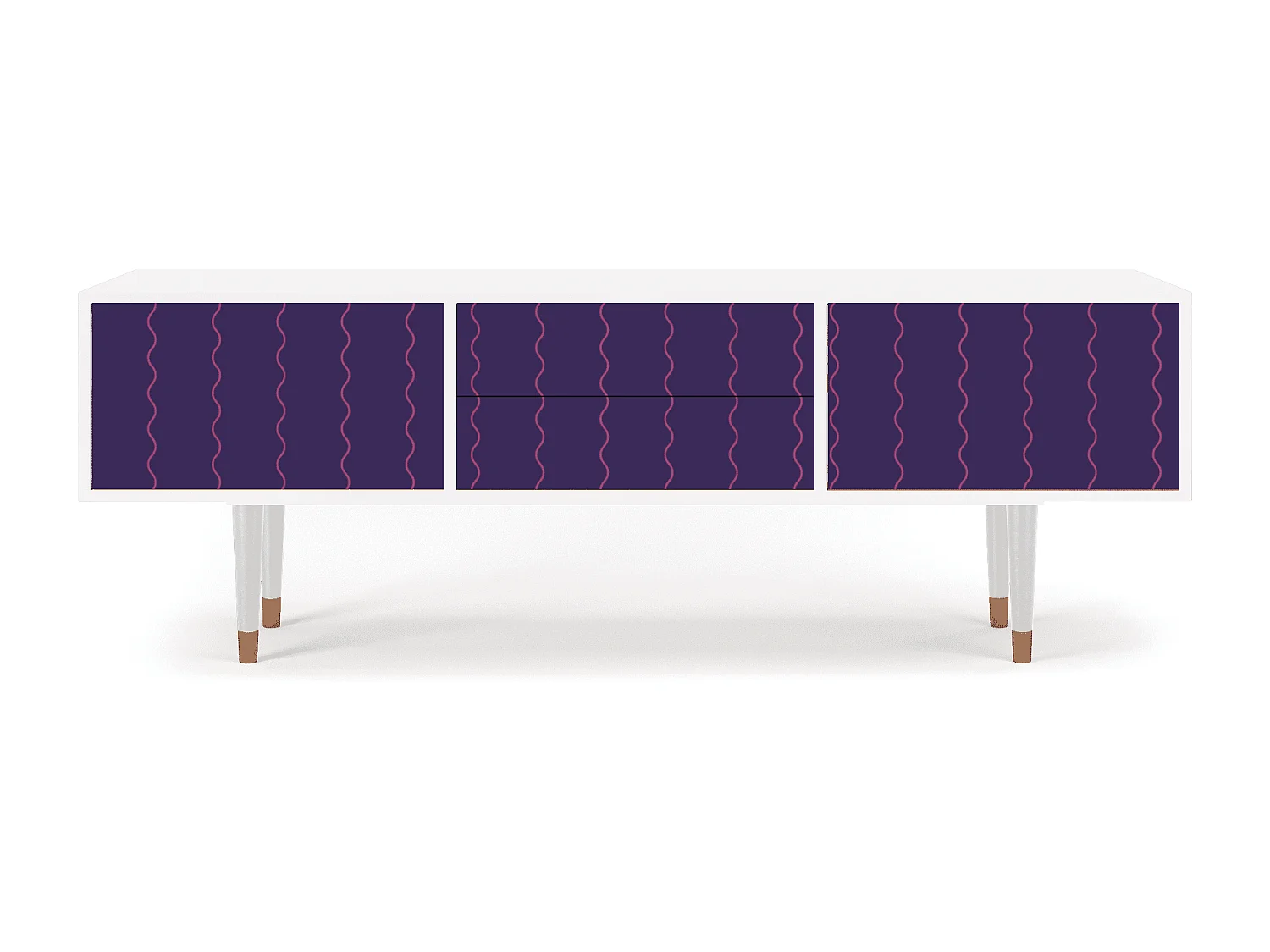 Meuble TV - 170х59х48 cm - T4 - Grape Maccaroni, Blanc