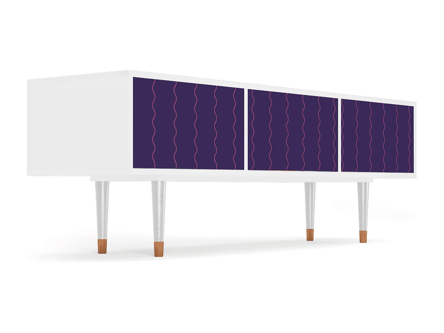 Meuble TV - 170х59х48 cm - T4 - Grape Maccaroni, Blanc