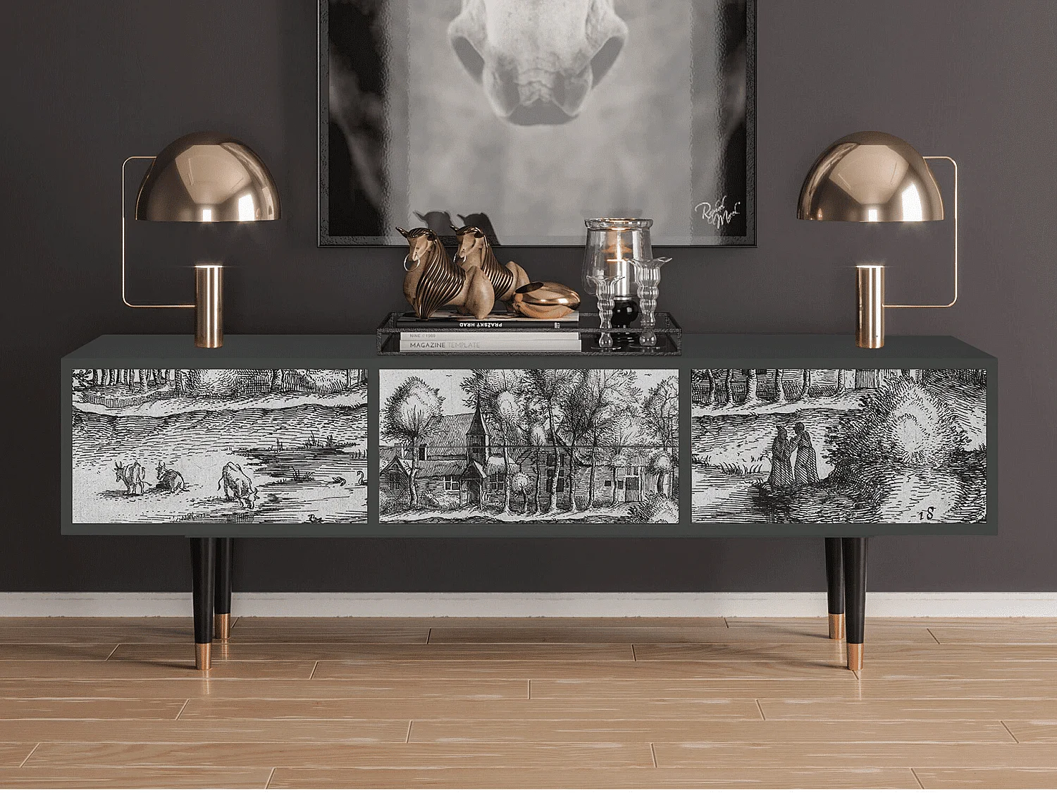 Meuble TV - 170х59х48 cm - T4 - A Pond, Anthracite