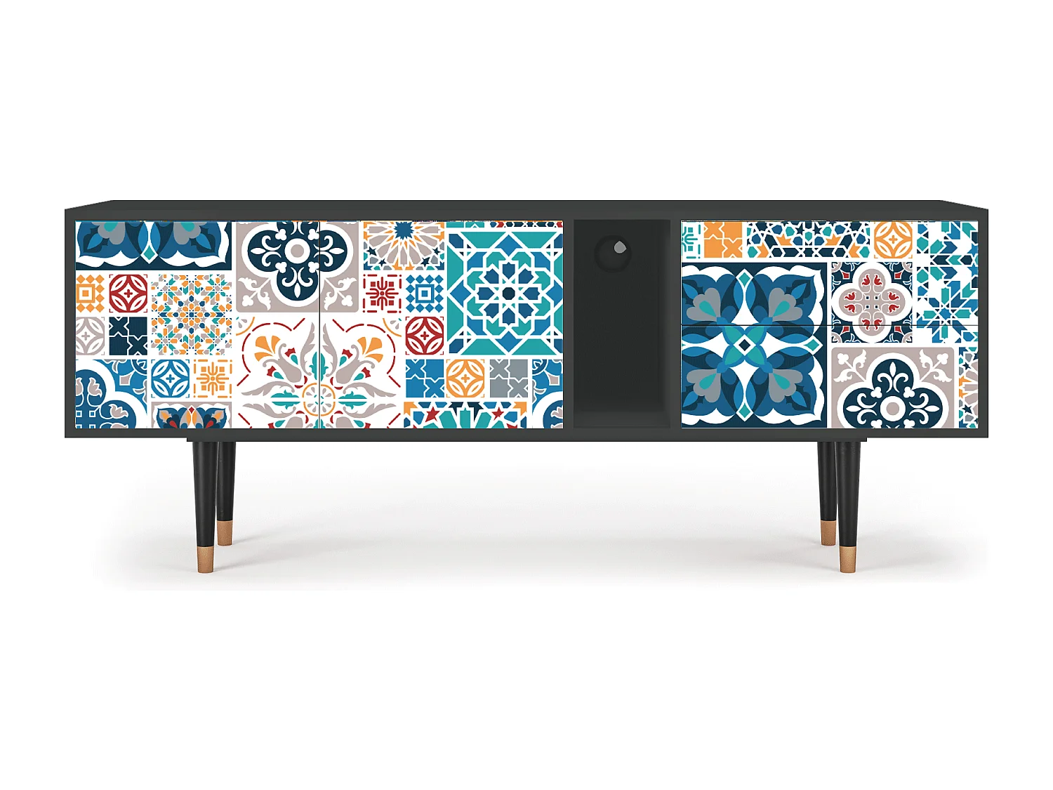 Meuble TV - 170х69х48 cm - T1 - Moroccan Market, Anthracite