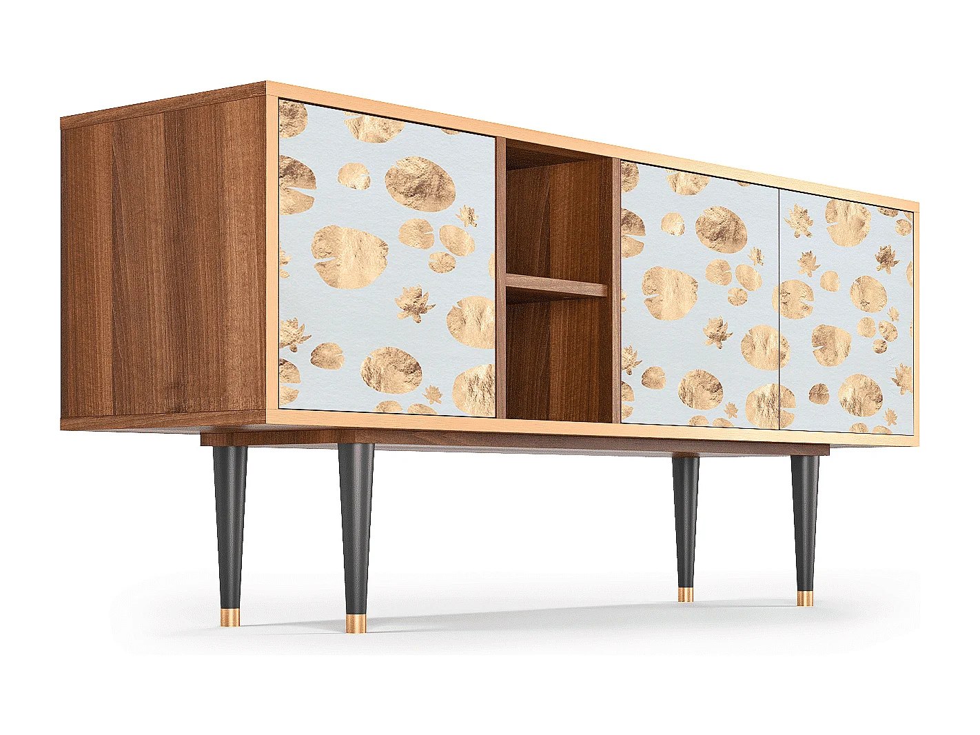 TV-meubel - 150х69х41 cm - T5 - Blue Giraffe, Walnoot