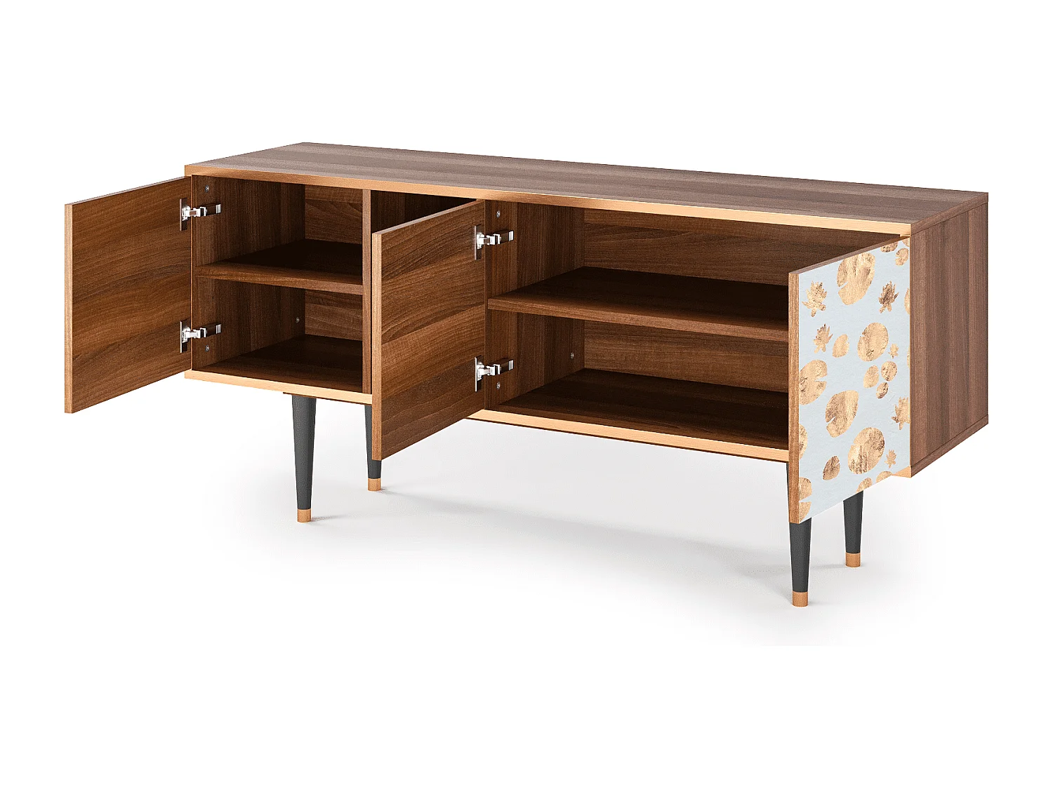 TV-meubel - 150х69х41 cm - T5 - Blue Giraffe, Walnoot