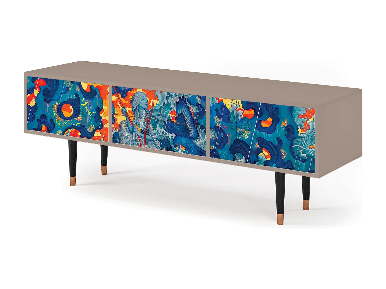 Mueble de TV - 170х59х48 cm - T4 - The Girl - James Jean, Latte