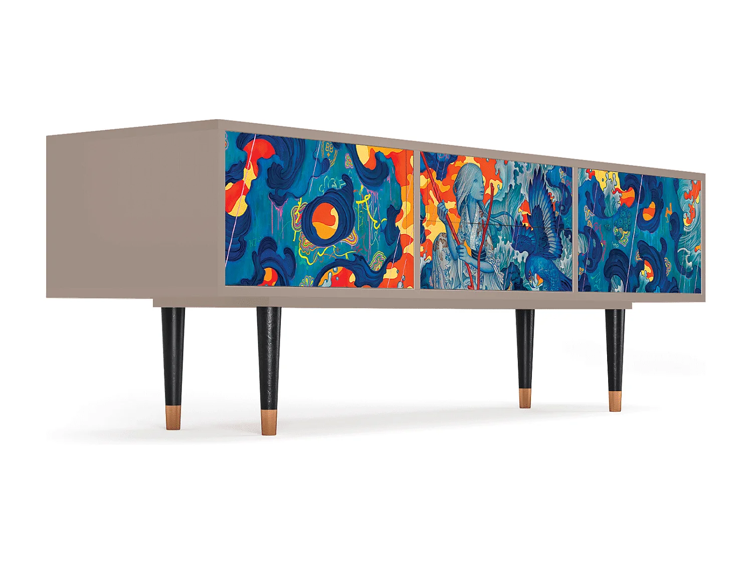 Mueble de TV - 170х59х48 cm - T4 - The Girl - James Jean, Latte