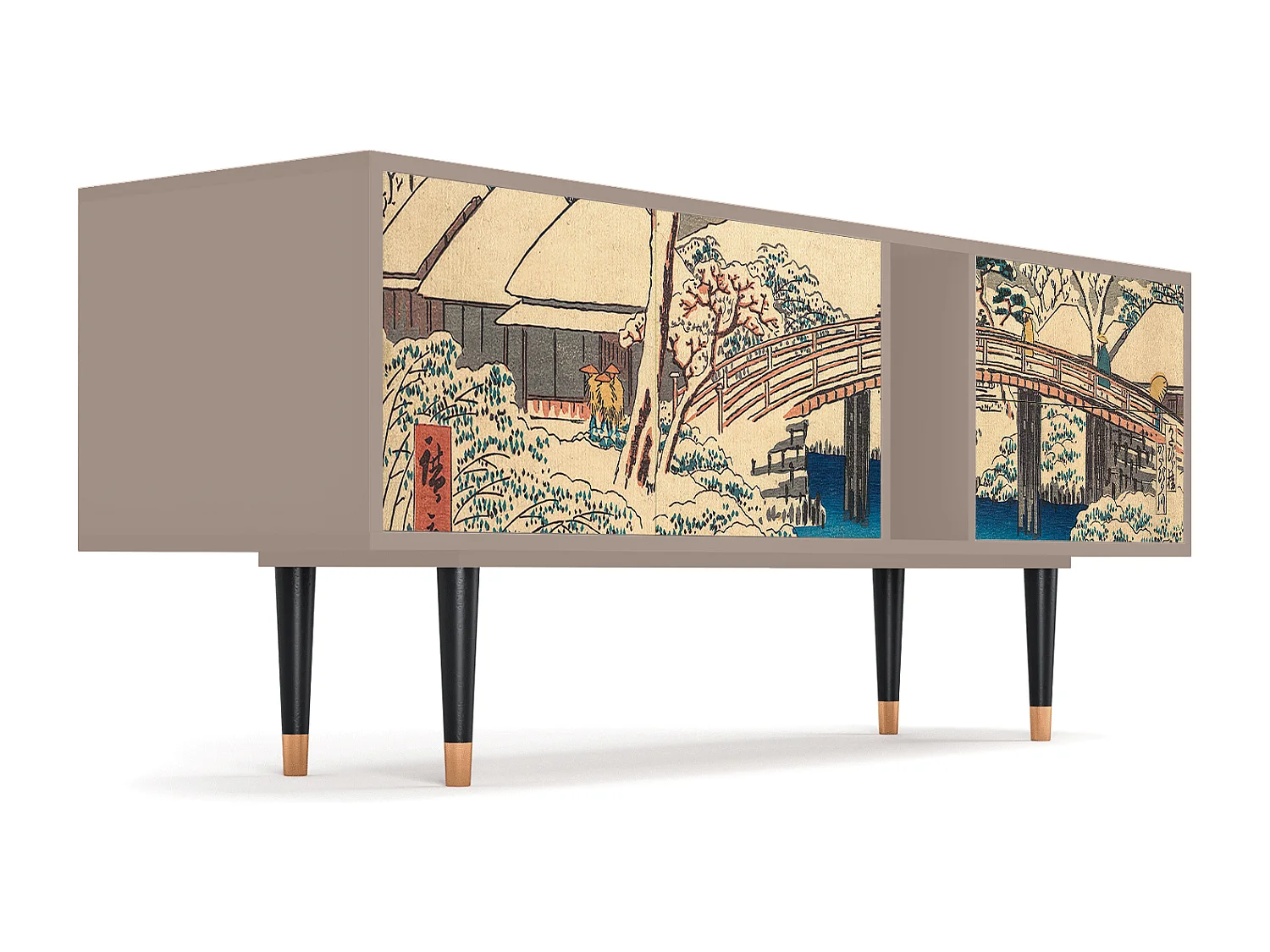 Mobile TV - 170х69х48 cm - T1 - Katabira River, Latte