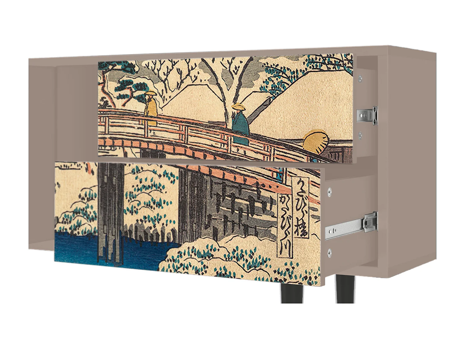 Mobile TV - 170х69х48 cm - T1 - Katabira River, Latte