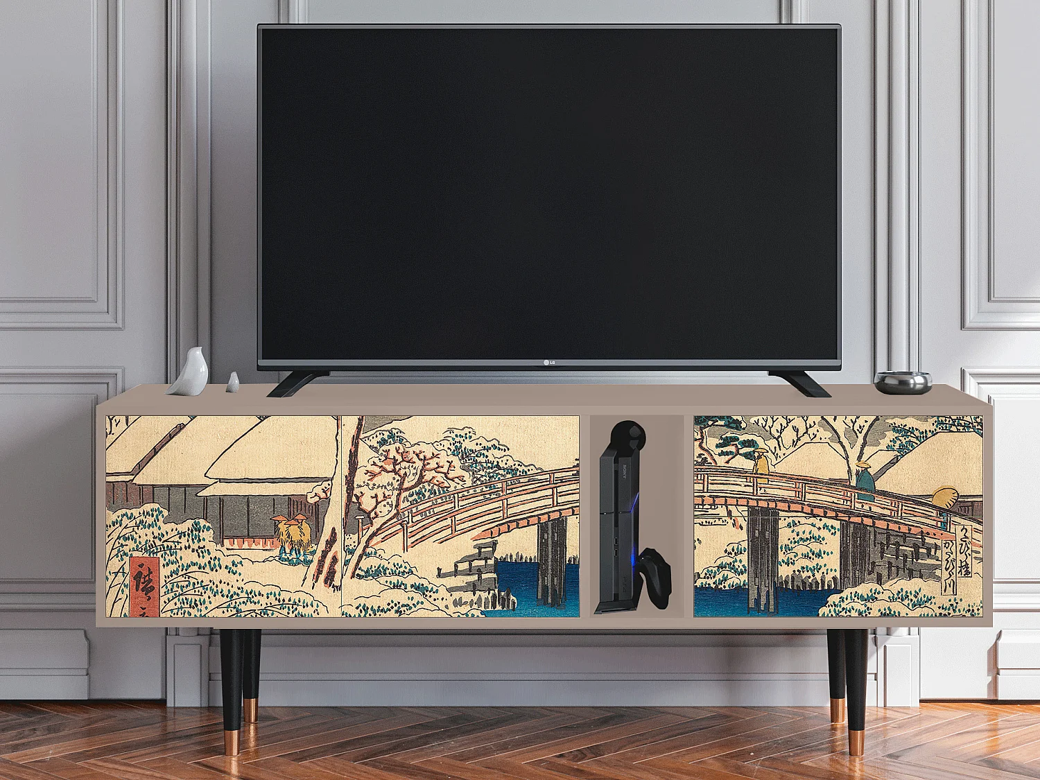 TV-meubel - 170х69х48 cm - T1 - Katabira River, Latte