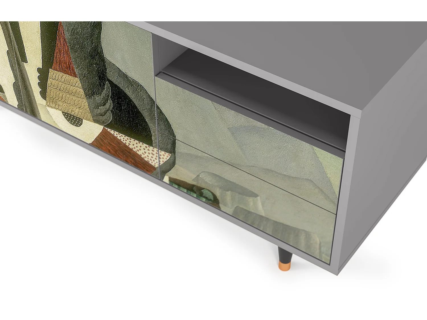 Mobile TV - 125х56х41 cm - T7 - The Cubist Paintings , Grigio