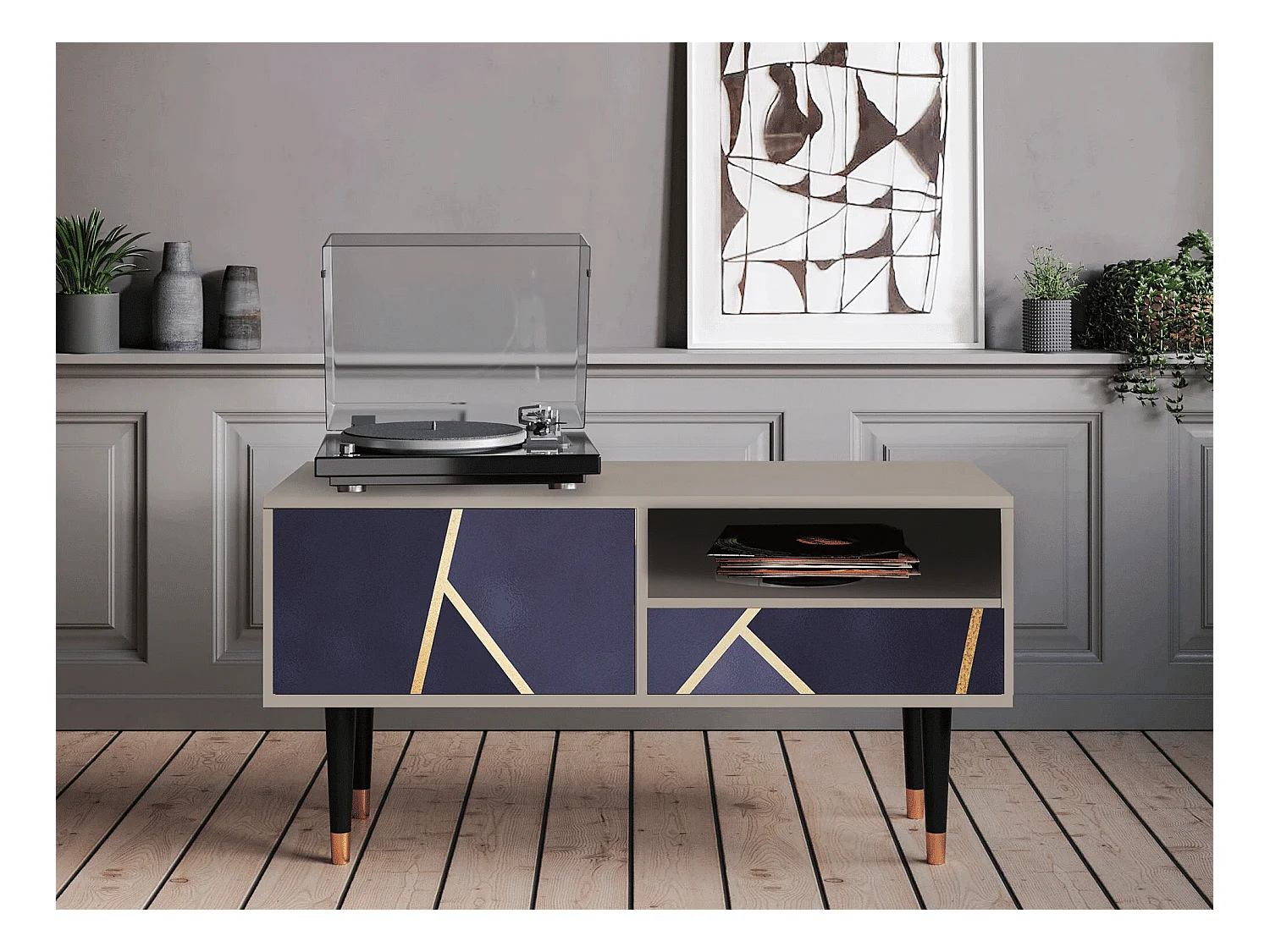 Mobile TV - 115х59х48 cm - T3 - The Amethyst, Sabbia