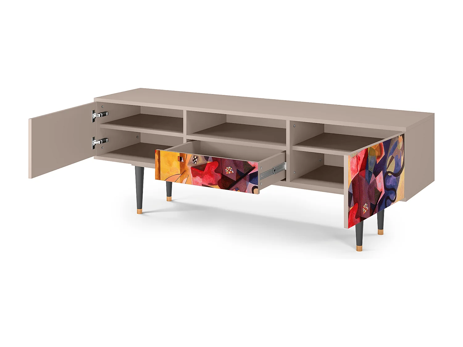 Meuble TV - 170х59х41 cm - T6 - Modern Art, Latte