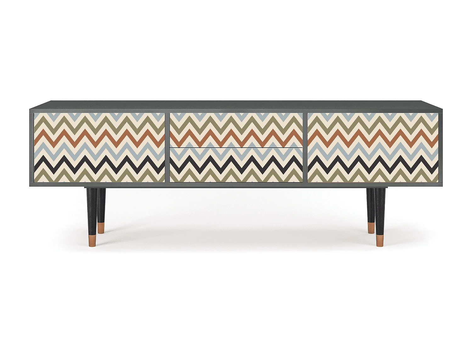 Meuble TV - 170х59х48 cm - T4 - Bright Ripple, Anthracite