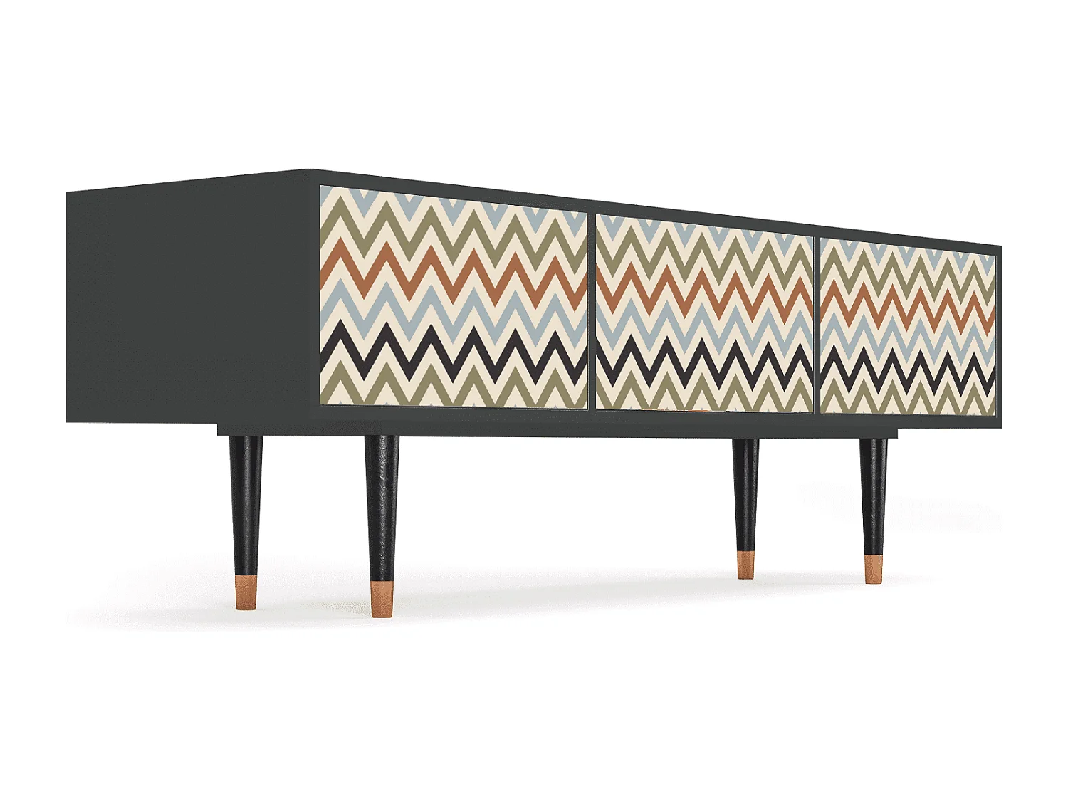 Meuble TV - 170х59х48 cm - T4 - Bright Ripple, Anthracite