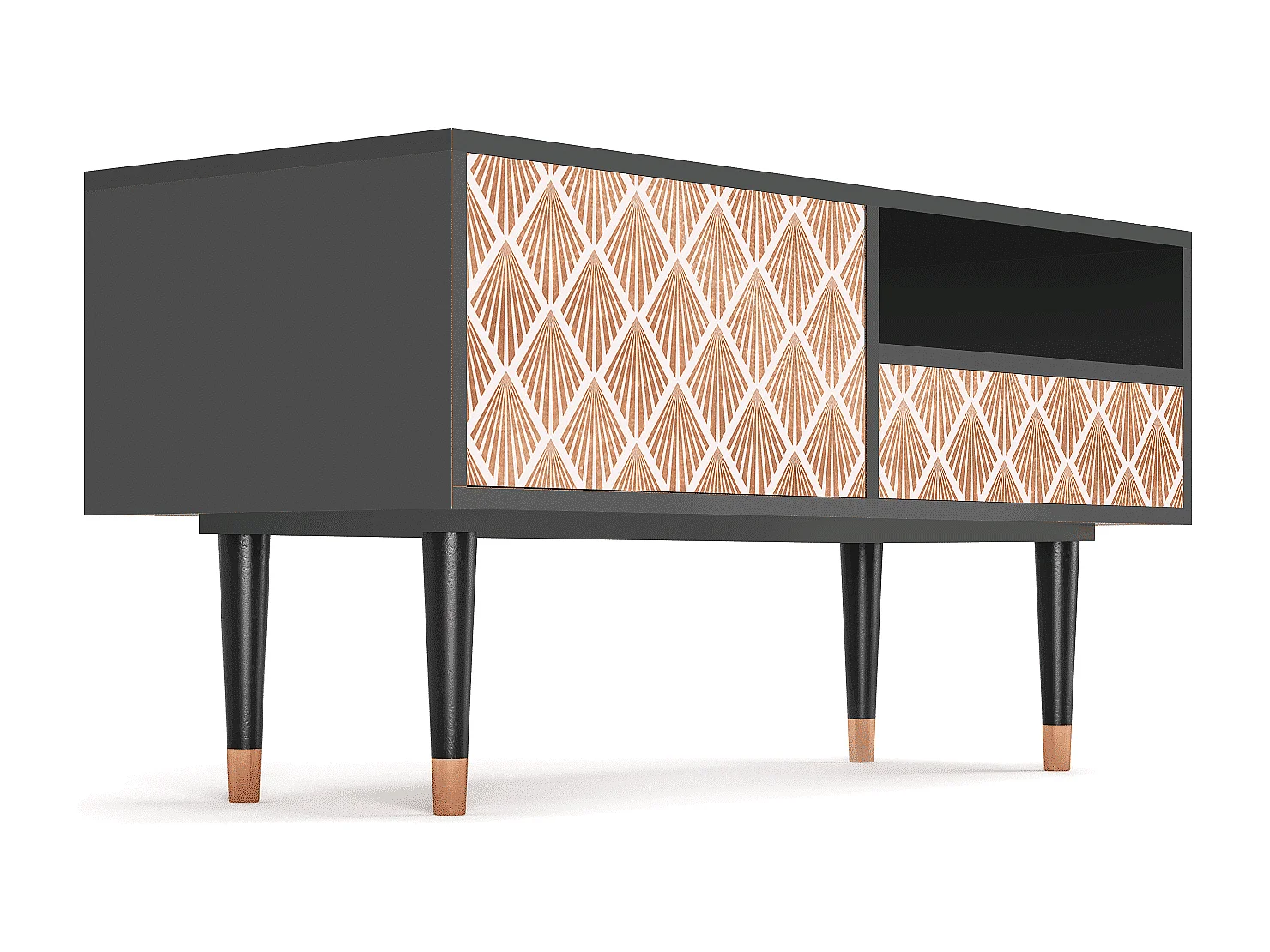 Meuble TV - 115х59х48 cm - T3 - Pastel Sunrise, Anthracite