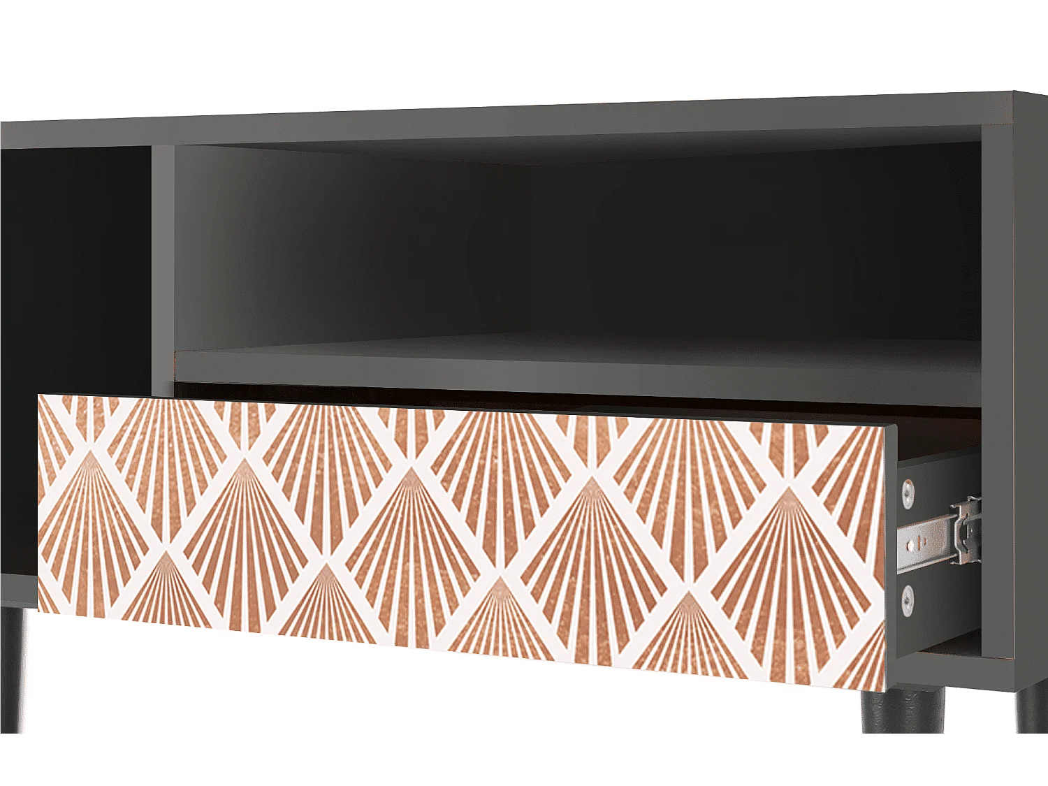 Meuble TV - 115х59х48 cm - T3 - Pastel Sunrise, Anthracite